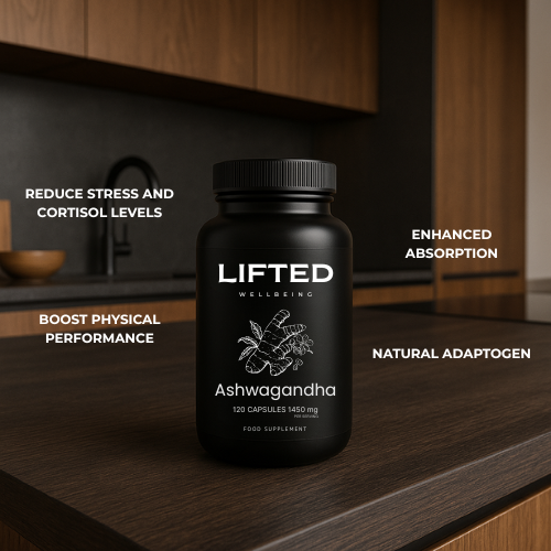 Organic Ashwagandha – 1450mg Stress Relief & Adaptogen Support | 120 Capsules