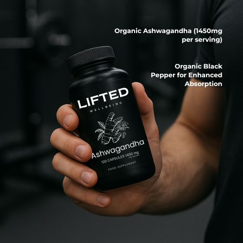 Organic Ashwagandha – 1450mg Stress Relief & Adaptogen Support | 120 Capsules